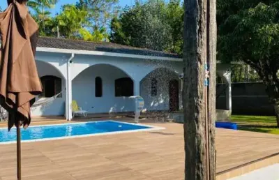 Chácara para venda em itanhaém, parque vergara, 3 dormitórios, 1 suíte, 1 banheiro, 8 vagas