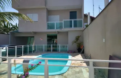 Casa para venda em itanhaém, belas artes, 3 dormitórios, 1 suíte, 2 banheiros, 4 vagas