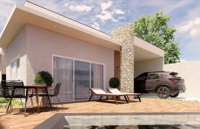 Casa para venda em itanhaém, balneário gaivotas, 3 dormitórios, 2 suítes, 1 banheiro, 2 vagas