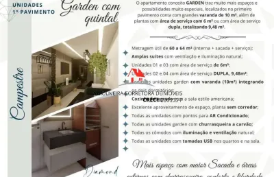 Apartamento à venda - bairro campestre - 2 quartos - 60m² - r$ 475.000,00