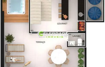 Triplex novo bairro alto! alto padrão,03 qtos,suíte,terraço