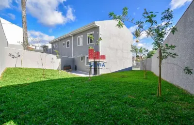 Belíssimo sobrado de esquina com 3 quartos e 173,79m² de área livre de terreno no alto boqueirao - curitiba