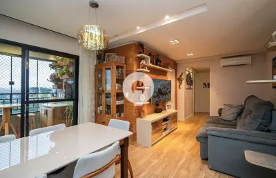 Apartamento com 73m² no centro de pinhais - 3 quartos e sacada com churrasqueira