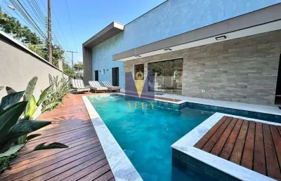 Casa com 4 dormitórios sendo 3 suítes no condominio pedra verde em ubatuba.