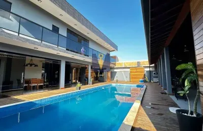 Casa alto padrão com 6 dormitórios sendo 5 suítes no bairro jardim carolina em ubatuba.