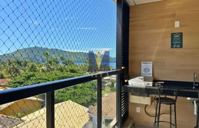 Apartamento alto padrão com vista para o mar na varanda - praia da enseada, ubatuba/sp