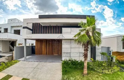 Residência de luxo em condomínio de alto padrão em indaiatuba-sp: 3 quartos, 2 suítes, 2 salas, 5 banheiros, 4 vagas de garagem, 311m².