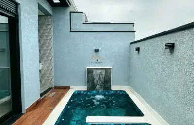 Casa maravilhosa com piscina e 03 quartos no condomínio horto em sorocaba