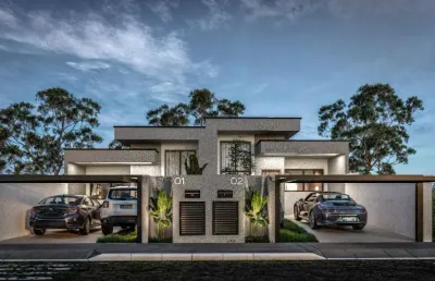 Casa térrea 3 dormitórios sendo uma suite , nova , 85 m² , em construção