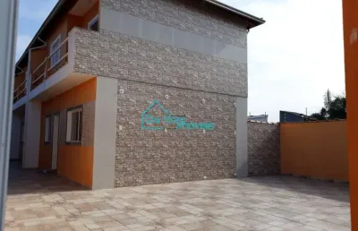 Casa em condomínio fechado com 2 quartos à venda no balneário itaguaí, mongaguá , 75 m2 por r$ 235.000