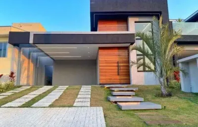 Residencial veneza i - casa à venda no condomínio residencial veneza em césar de souza, com 3 dormitórios, sendo 1 suíte e espaço gourmet com piscina.