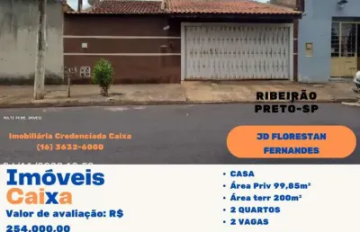 Casa para venda em ribeirão preto, jardim florestan fernandes, 2 dormitórios, 2 banheiros, 2 vagas