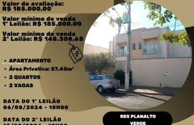 Apartamento para venda em ribeirão preto, planalto verde, 2 dormitórios, 1 banheiro, 2 vagas