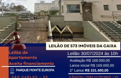Apartamento para venda em são carlos, recreio são judas tadeu, 2 dormitórios, 1 banheiro, 1 vaga