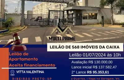 Apartamento para venda em ribeirão preto, valentina figueiredo, 2 dormitórios, 1 banheiro, 1 vaga