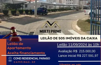 Apartamento para venda em campinas, jardim do lago, 2 dormitórios, 1 banheiro, 1 vaga