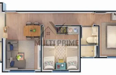 Apartamento para venda em ribeirão preto, quinta da primavera, 2 dormitórios, 1 banheiro, 1 vaga