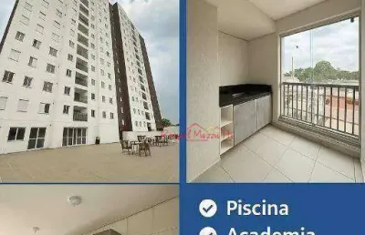 Apartamento com 2 dormitórios para alugar, 55 m² por r$ 3.680,92/mês - nova arujá - arujá/sp