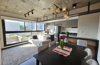 Studio mobiliado | 43m2 privativos | lindo e ensolarado | menino deus