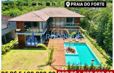 Casa em condomínio fechado com 7 quartos à venda na Praia do Forte, Mata de São João 