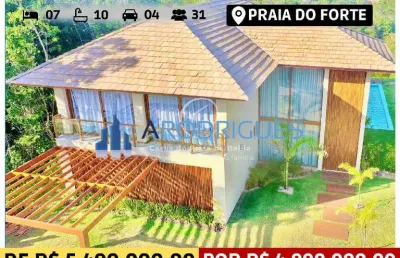 Casa em condomínio fechado com 7 quartos à venda na Praia do Forte, Mata de São João 