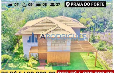 Casa em condomínio fechado com 7 quartos à venda na Praia do Forte, Mata de São João 
