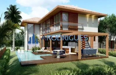Lindíssima casa de luxo localizada em praia do forte no condomínio praia bella, um dos melhores da região!