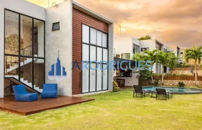 Venda de casa em condomínio de luxo na praia do forte, mata de são joão-ba - 7 quartos, 1 suíte, 2 salas, 5 vagas - 510m².