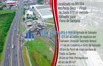 Aluguel de galpão industrial de alto padrão em salvador-ba: 3 salas, 5 banheiros, 22 vagas de garagem e 4.000m² de área - galpao porto seco piraja aluguel
