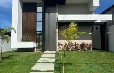 Casa em condomínio para venda em camaçari, alphaville (abrantes), 4 dormitórios, 3 suítes, 4 banheiros, 2 vagas