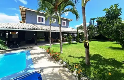 Casa em condomínio para venda em lauro de freitas, buraquinho, 4 dormitórios, 4 suítes, 6 banheiros, 3 vagas