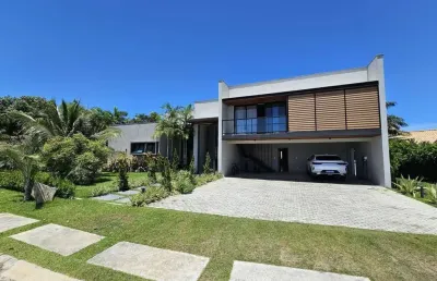 Casa em condomínio para venda em camaçari, busca vida (abrantes), 4 dormitórios, 4 suítes, 6 banheiros, 6 vagas
