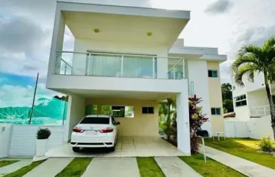 Casa em condomínio para venda em camaçari, vila de abrantes (abrantes), 4 dormitórios, 3 suítes, 6 banheiros, 4 vagas