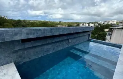 Casa em condomínio para locação em camaçari, alphaville (abrantes), 4 dormitórios, 4 suítes, 5 banheiros, 4 vagas
