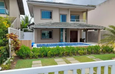 Casa em condomínio para venda em camaçari, parque das dunas (abrantes), 4 dormitórios, 4 suítes, 5 banheiros, 2 vagas