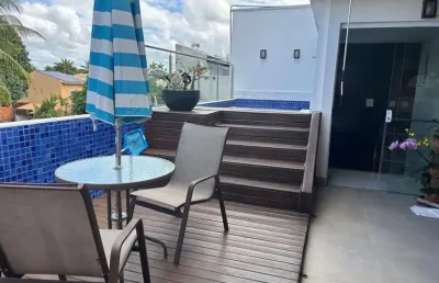 Cobertura para venda em lauro de freitas, buraquinho, 3 dormitórios, 2 suítes, 3 banheiros, 2 vagas