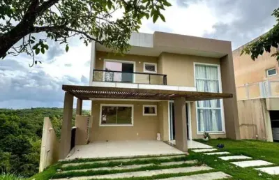 Casa em condomínio para locação em camaçari, alphaville (abrantes), 4 dormitórios, 4 suítes, 5 banheiros, 4 vagas