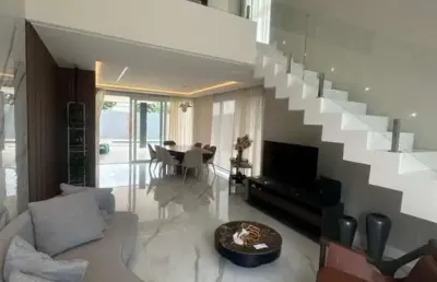 Casa em condomínio para venda em camaçari, alphaville (abrantes), 4 dormitórios, 4 suítes, 5 banheiros, 4 vagas