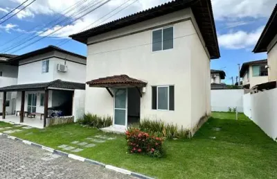 Casa em condomínio para locação em camaçari, catu de abrantes (abrantes), 3 dormitórios, 1 suíte, 3 banheiros, 2 vagas