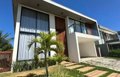 Casa em condomínio para venda em camaçari, alphaville (abrantes), 4 dormitórios, 3 suítes, 6 banheiros, 3 vagas
