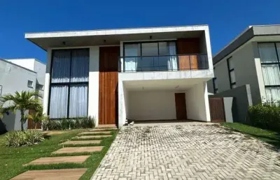 Casa em condomínio para locação em camaçari, alphaville (abrantes), 4 dormitórios, 3 suítes, 6 banheiros, 3 vagas