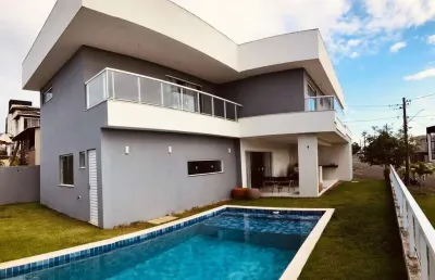 Casa em condomínio para venda em camaçari, vila de abrantes (abrantes), 4 dormitórios, 4 suítes, 5 banheiros, 4 vagas