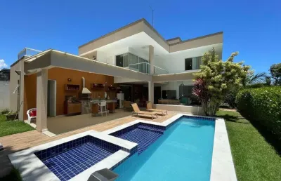 Casa em condomínio para venda em camaçari, vila de abrantes (abrantes), 5 dormitórios, 5 suítes, 7 banheiros, 4 vagas
