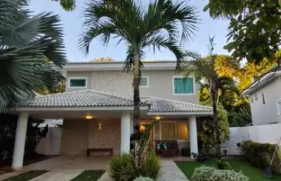 Casa em condomínio para locação em camaçari, alphaville (abrantes), 4 dormitórios, 3 suítes, 4 banheiros, 4 vagas