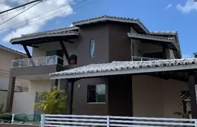 Casa em condomínio para venda em camaçari, busca vida (abrantes), 4 dormitórios, 4 suítes, 6 banheiros, 3 vagas