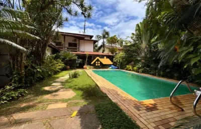 Casa de luxo em juquehy, são sebastião-sp: 6 quartos, 6 suítes, 3 salas, 6 banheiros, 5 vagas de garagem, 500 m² de área.