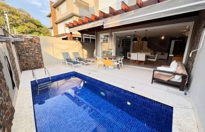 Casa de luxo em condomínio com vista para o mar em juquehy - locação anual