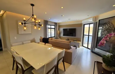 Maravilhoso apartamento no ed. saint paul vila oliveira com 122 m² mobiliado equipado e decorado