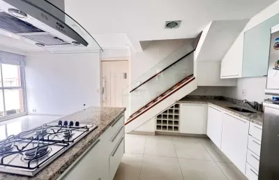 Luxuosa cobertura duplex em higienópolis - sp  2 quartos, 1 suíte, 4 salas, 4 banheiros, 2 vagas  145m²  churrasqueira, hidro, piscina, quadra  confira!