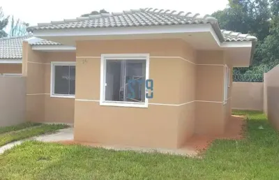 Casa em condomínio fechado com 3 quartos à venda na rua chile, 65, conjunto habitacional monsenhor francisco gorski, campo largo por r$ 295.000